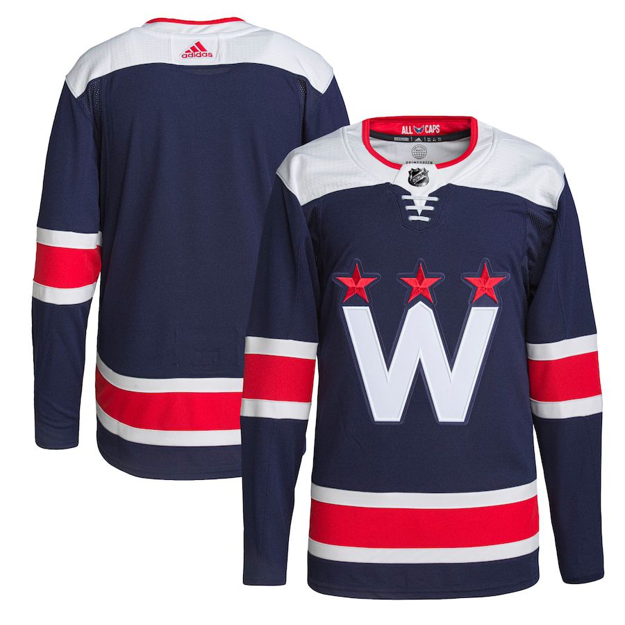 Men Washington Capitals adidas Navy Alternate Authentic Pro NHL Jersey->customized nhl jersey->Custom Jersey